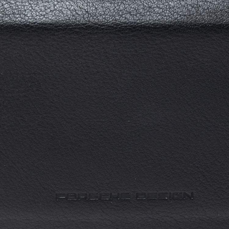 Pre Owned Porsche Design Black Leather Seamless Bifold Wallet
