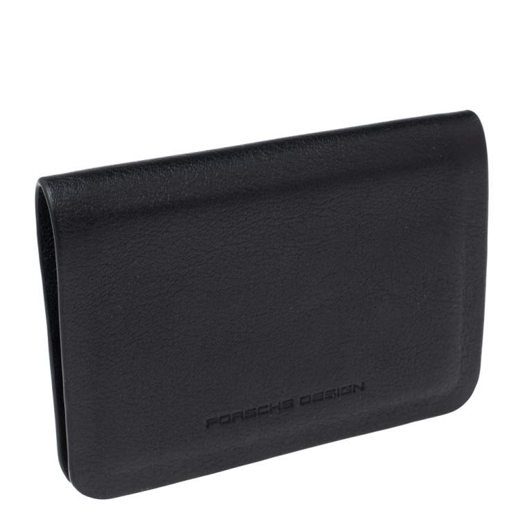 Pre Owned Porsche Design Black Leather Seamless Bifold Wallet