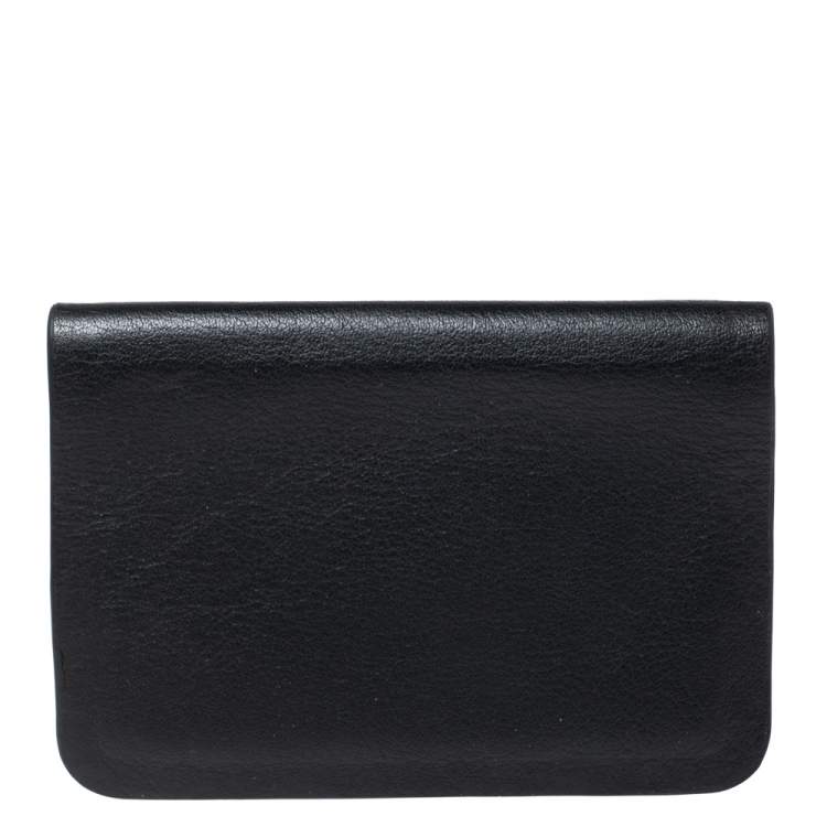 Pre Owned Porsche Design Black Leather Seamless Bifold Wallet