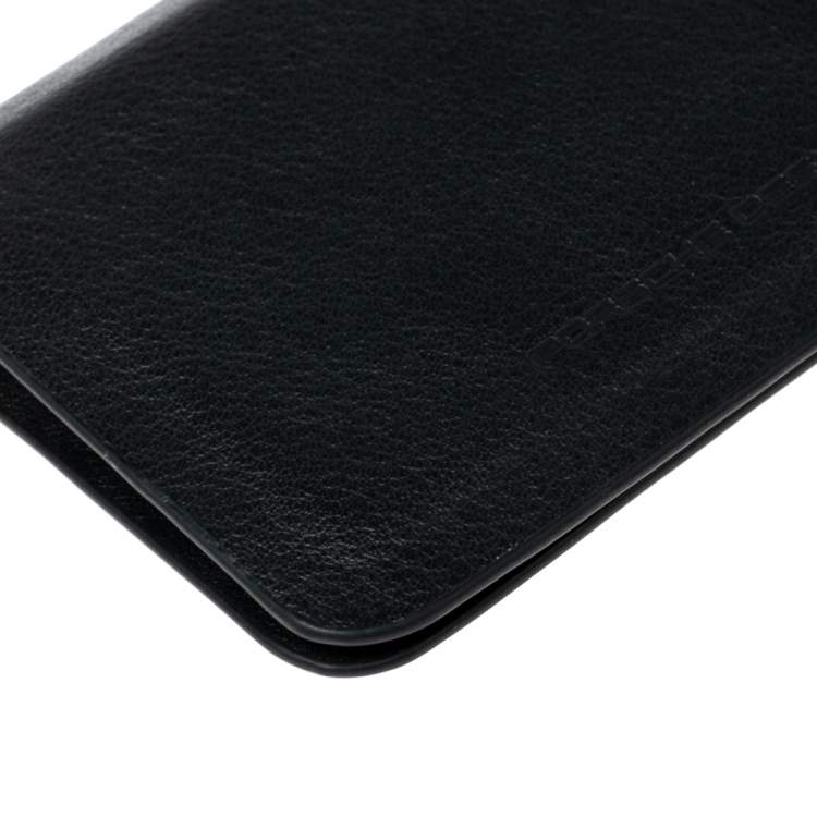 Pre Owned Porsche Design Black Leather Seamless Bifold Wallet