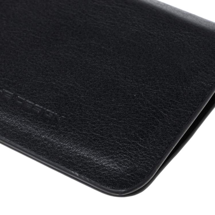 Pre Owned Porsche Design Black Leather Seamless Bifold Wallet