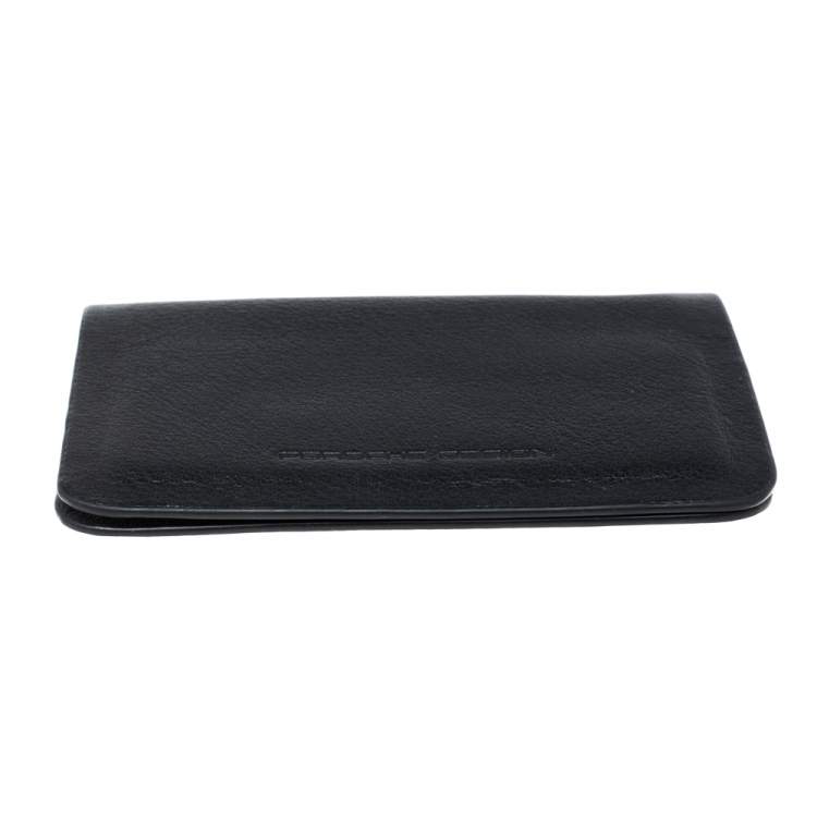 Pre Owned Porsche Design Black Leather Seamless Bifold Wallet