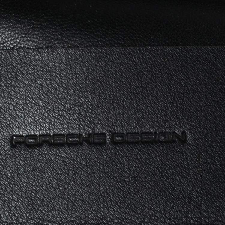 Pre Owned Porsche Design Black Leather Seamless Bifold Wallet