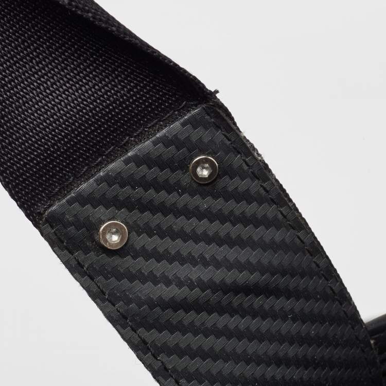Pre Owned Porsche Design Black Leather and Carbon Effect Fabric CL2 2.0 Briefcase Bag