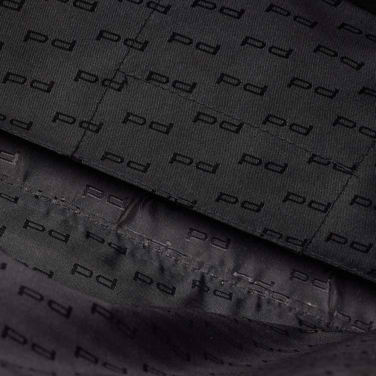 Pre Owned Porsche Design Black Leather and Carbon Effect Fabric CL2 2.0 Briefcase Bag