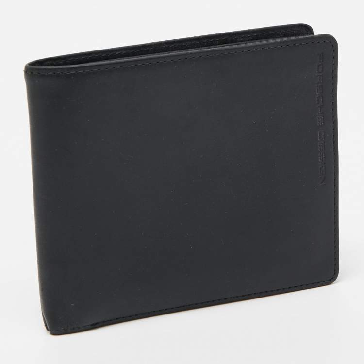Pre Owned Porsche Design Black Leather P3300 Bifold Wallet