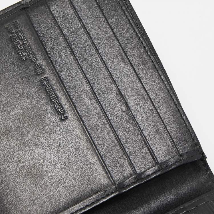 Pre Owned Porsche Design Black Leather P3300 Bifold Wallet