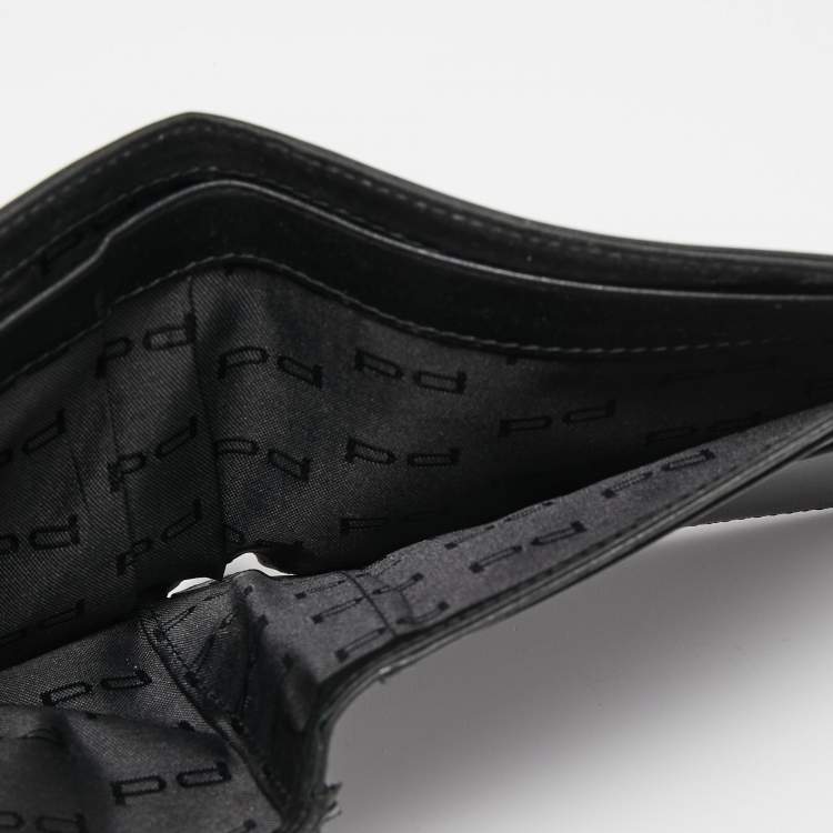 Pre Owned Porsche Design Black Leather P3300 Bifold Wallet