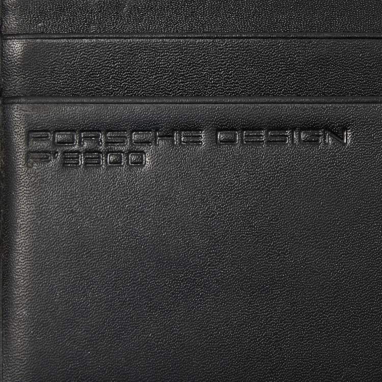 Pre Owned Porsche Design Black Leather P3300 Bifold Wallet