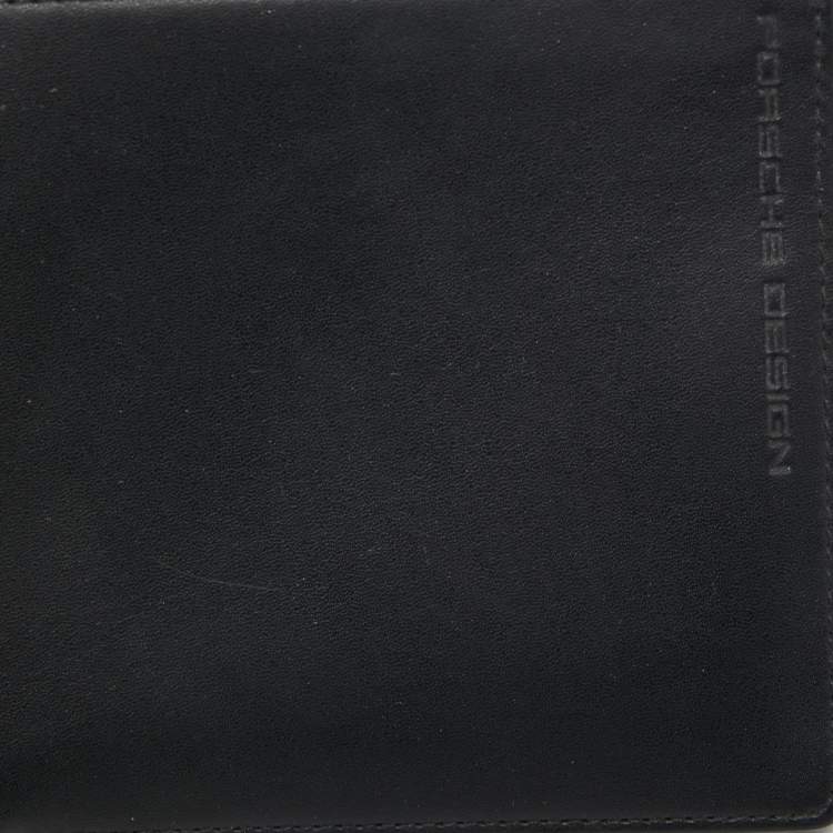 Pre Owned Porsche Design Black Leather P3300 Bifold Wallet
