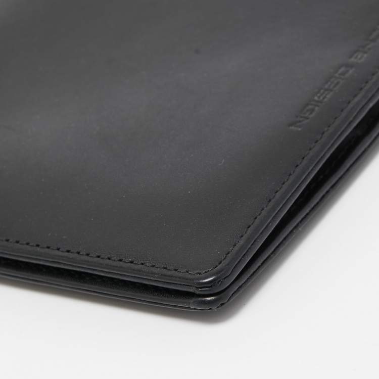 Pre Owned Porsche Design Black Leather P3300 Bifold Wallet