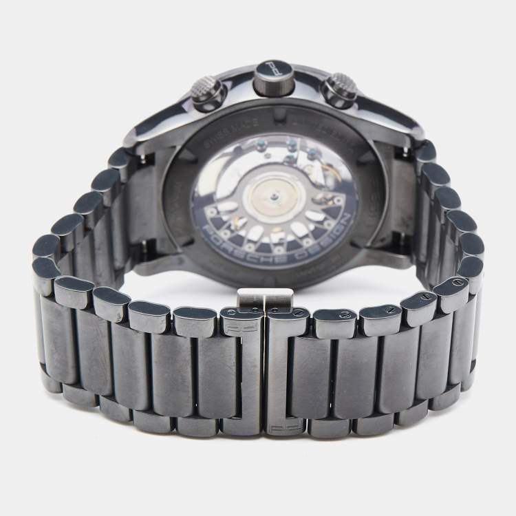 Pre Owned Porsche Design Grey Titanium Edition 3 661219510259/3 Men's Wristwatch 42 mm