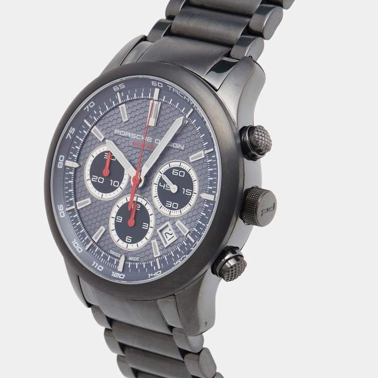 Pre Owned Porsche Design Grey Titanium Edition 3 661219510259/3 Men's Wristwatch 42 mm