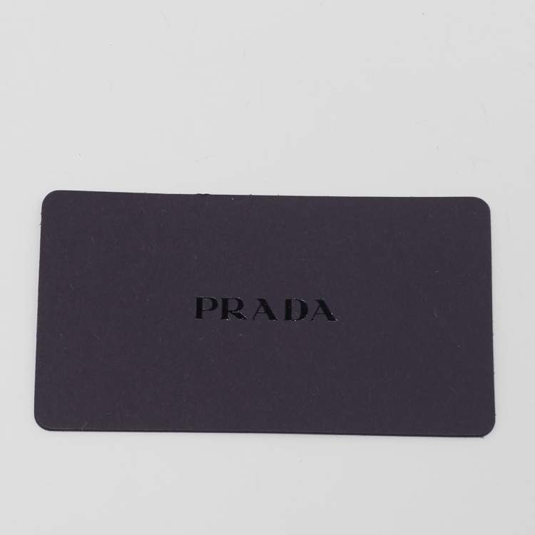 Pre Owned Prada Black Leather and Re-Nylon Flap Messenger Bag
