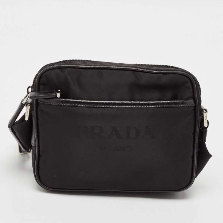 Pre Owned Prada Black Nylon Bandoliera Crossbody Bag