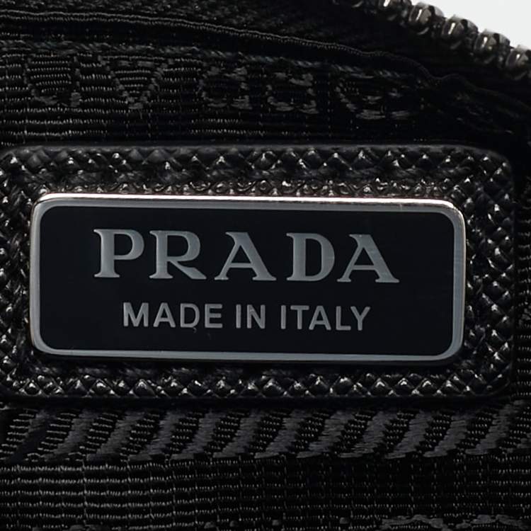 Pre Owned Prada Black Re-Nylon and Saffiano Leather Shoulder Bag