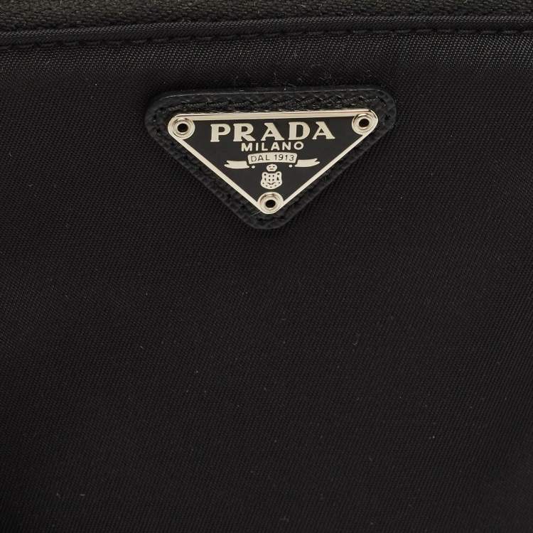 Pre Owned Prada Black Nylon Pouch Set of 2
