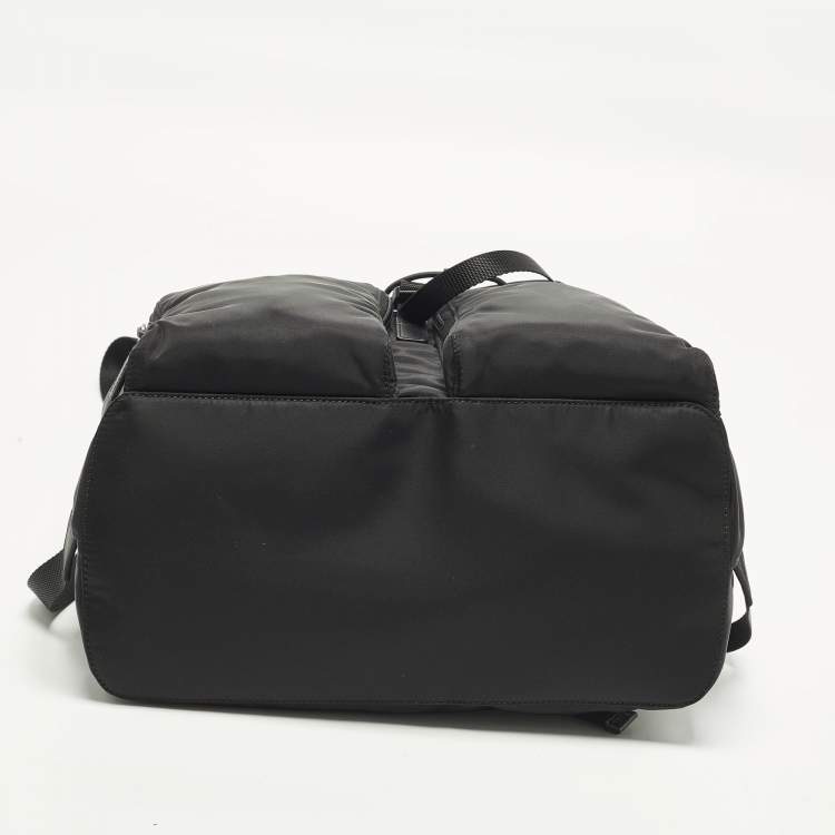 Pre Owned Prada Explore Drawstring Black Nylon Backpack