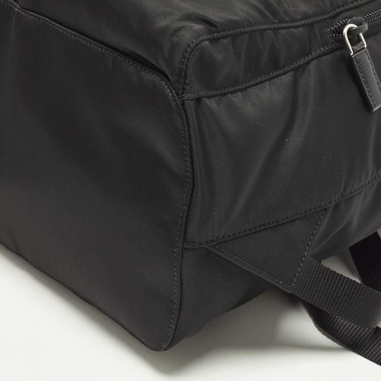 Pre Owned Prada Explore Drawstring Black Nylon Backpack