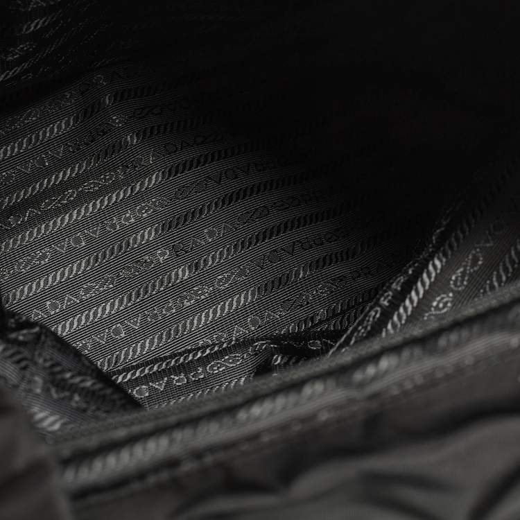 Pre Owned Prada Explore Drawstring Black Nylon Backpack