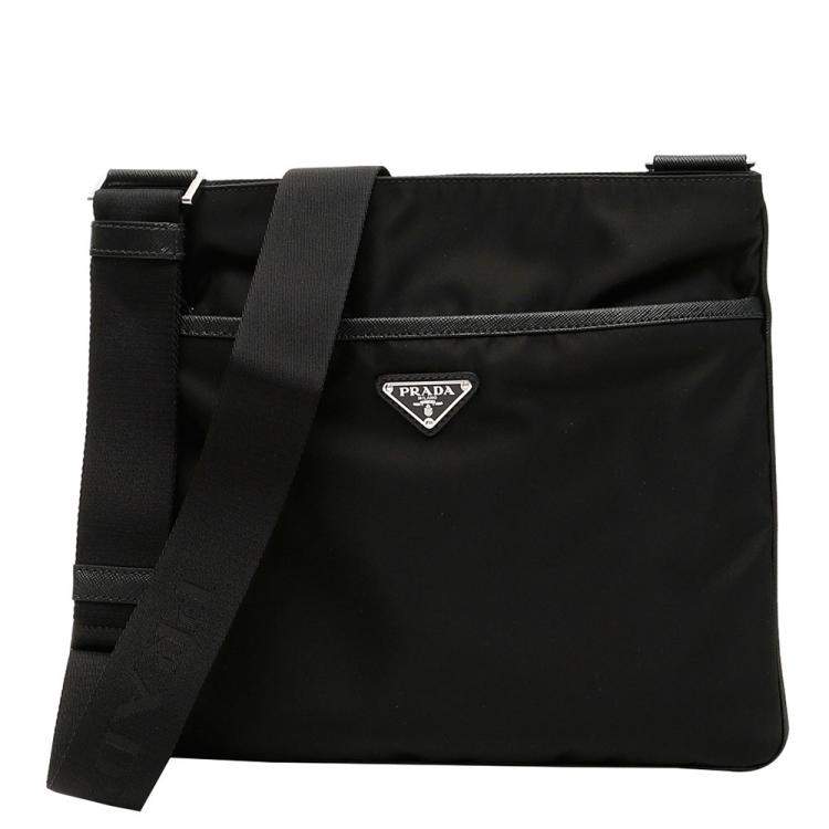 Prada Black Nylon Messenger Travel Bag Prada | TLC
