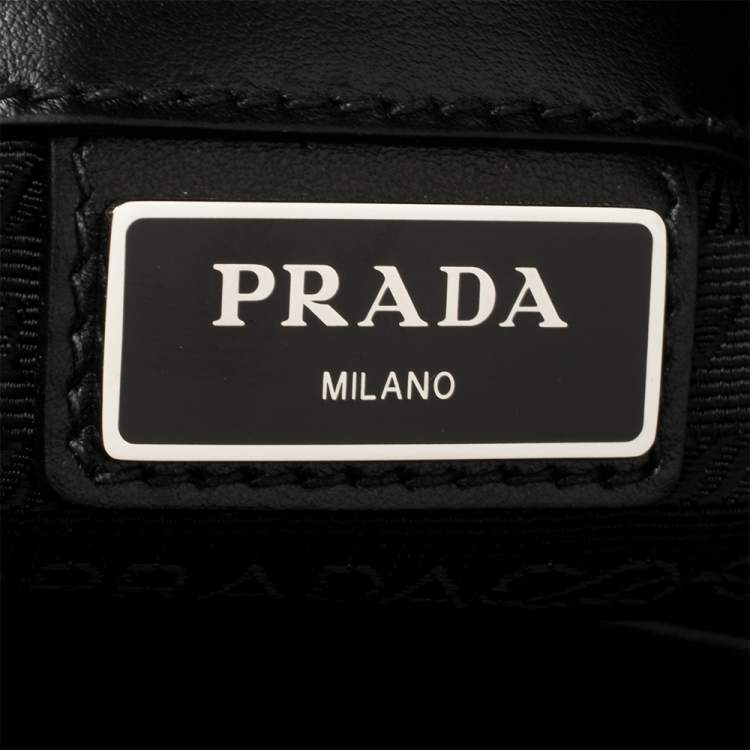Pre Owned Prada Black Saffiano Lux Leather Laptop Bag