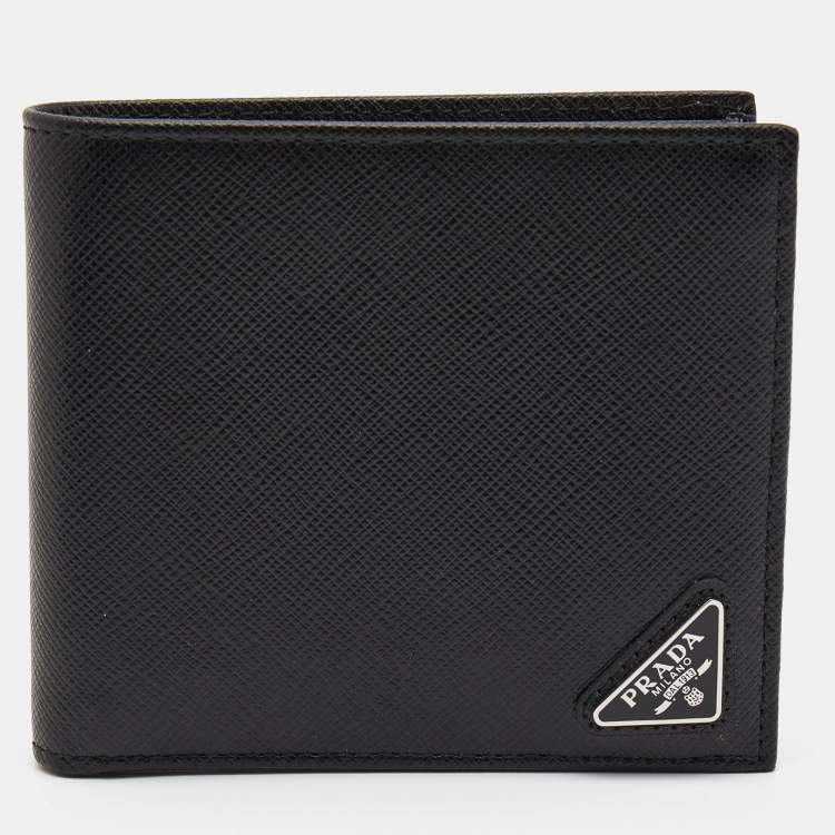 Prada Saffiano Leather Triangle Logo Bifold Wallet Prada | The Luxury ...