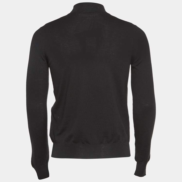 مملوكة مسبقًا Prada Black Rib Knit Turtleneck Sweater XS
