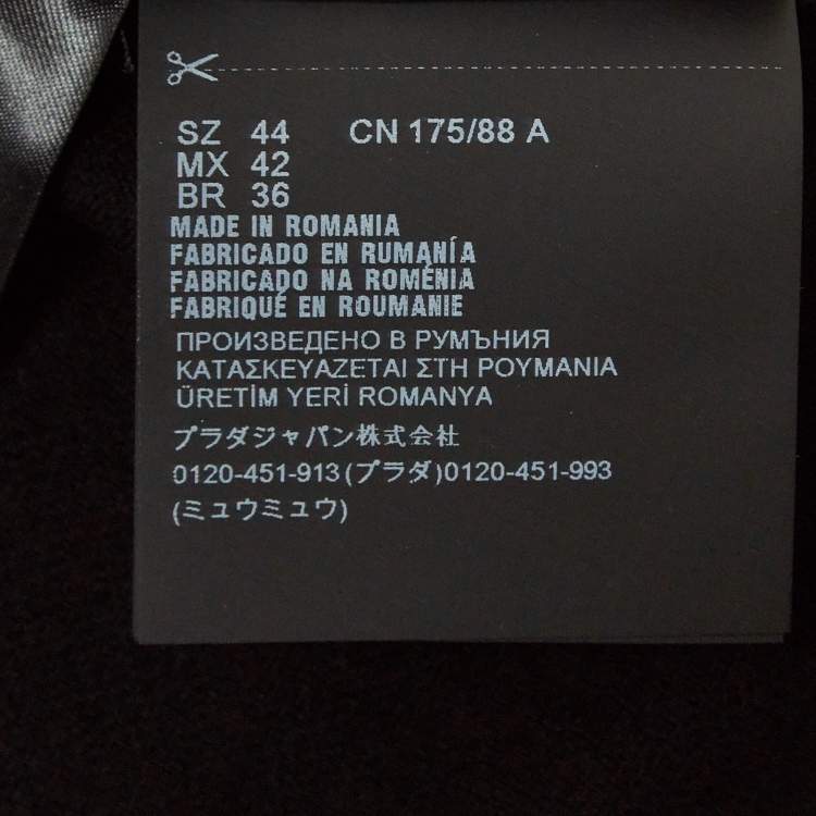 Pre Owned Prada Black Rib Knit Long Sleeve Polo T-Shirt M