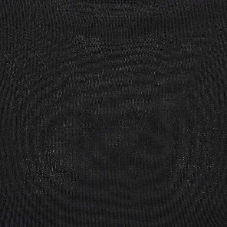 Pre Owned Prada Black Wool Rib Knit Turtle Neck Sweater XS