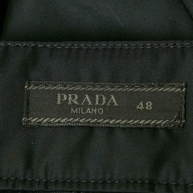 Pre Owned Prada Black Re-Nylon Regular Shorts M