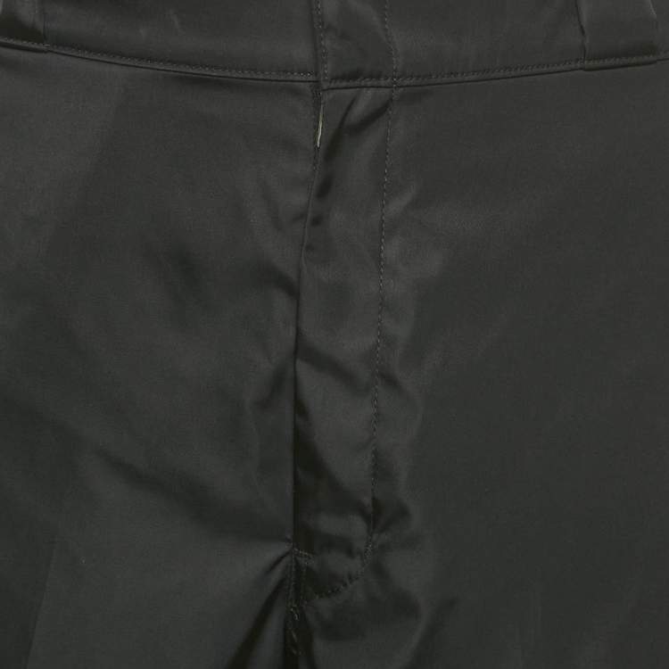 Pre Owned Prada Black Re-Nylon Regular Shorts M