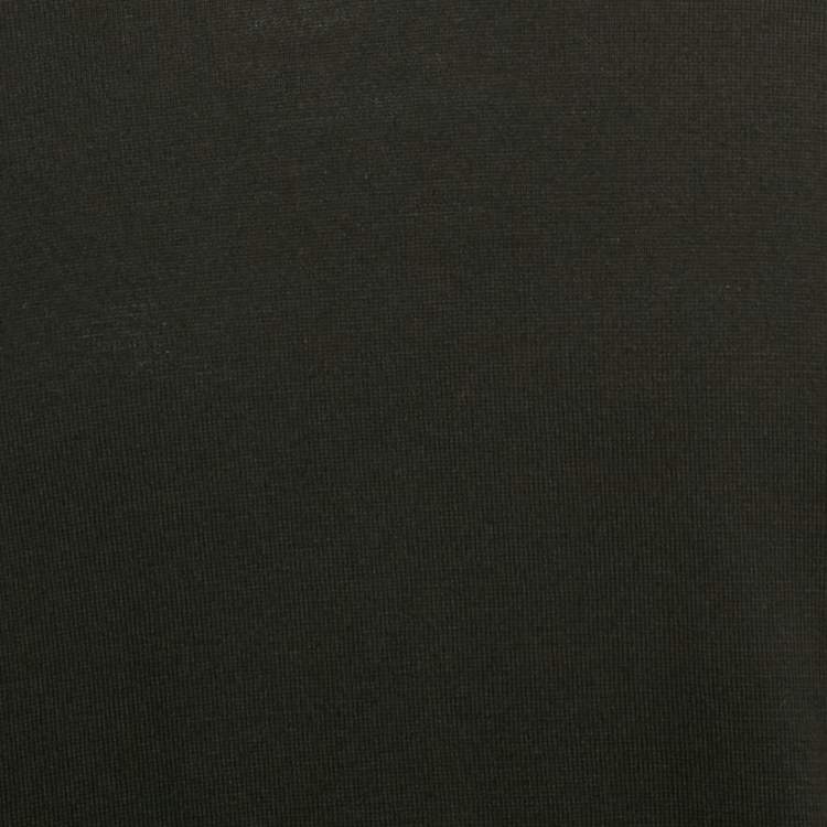 Pre Owned Prada Black Cotton Knit Crewneck Sweatshirt M