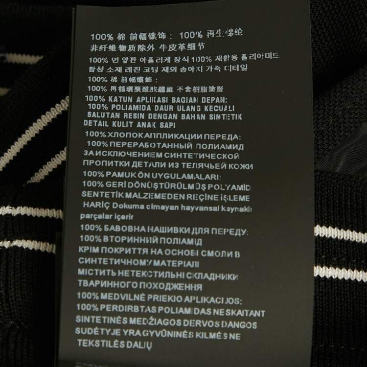 Pre Owned Prada Black Cotton and Re-Nylon Triangle Logo Shorts M