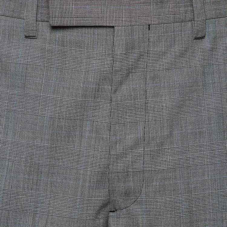 Pre Owned Prada Black Houndstooth Pattern Wool Shorts M/Waist 36"