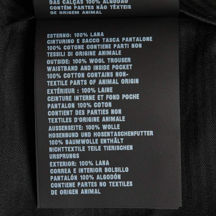 Pre Owned Prada Black Houndstooth Pattern Wool Shorts M/Waist 36"