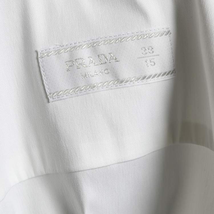 Pre Owned Prada White Cotton Long Sleeve Shirt S