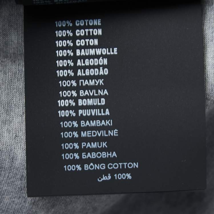 Pre Owned Prada Grey Cotton Crewneck T-Shirt S
