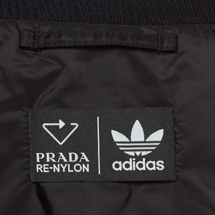 Pre Owned Prada X Adidas Black Re-Nylon Track Jacket XL