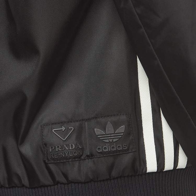 Pre Owned Prada X Adidas Black Re-Nylon Track Jacket XL