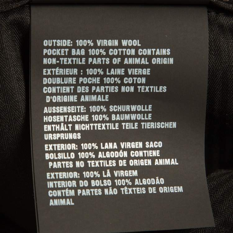 Pre Owned Prada Grey Wool Straight Fit Formal Trousers L