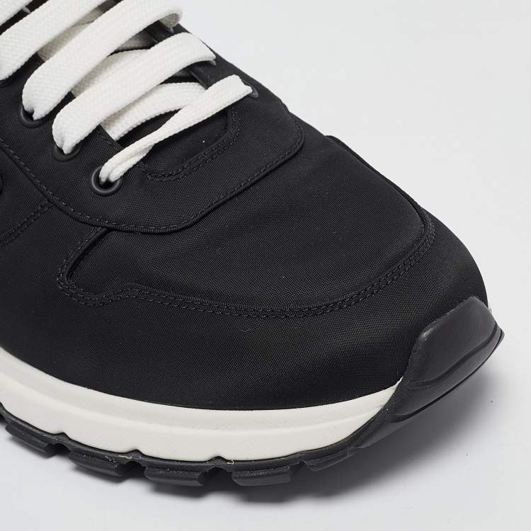 Pre Owned Prada Black Nylon Prax 01 Sneakers Size 44.5
