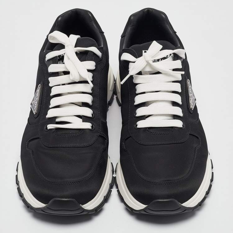 Pre Owned Prada Black Nylon Prax 01 Sneakers Size 44.5