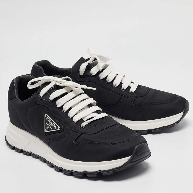 Pre Owned Prada Black Nylon Prax 01 Sneakers Size 44.5