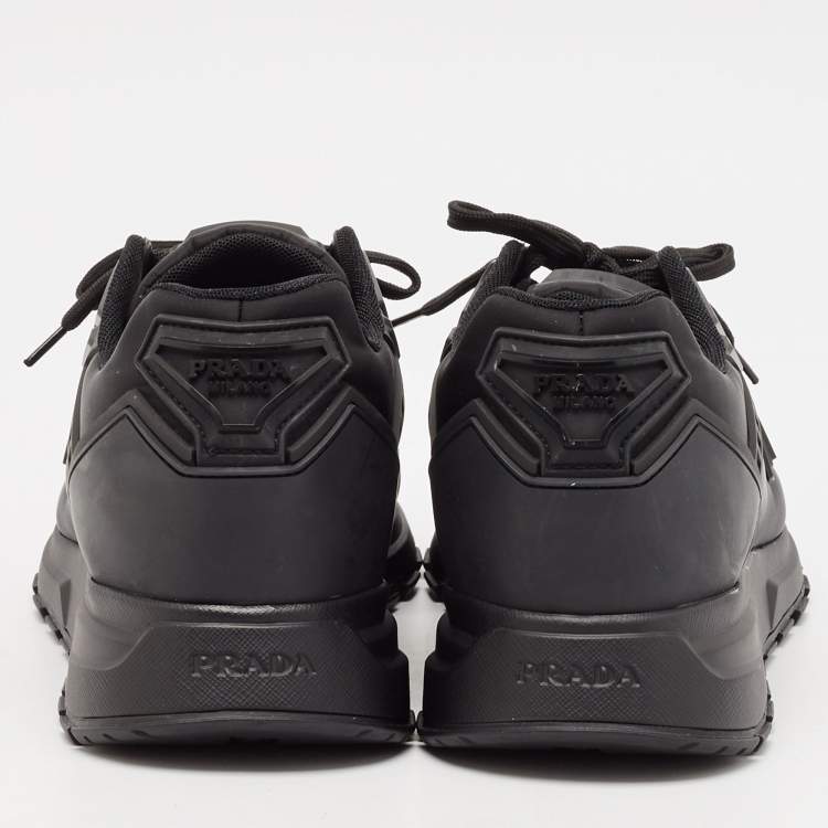 Pre Owned Prada Black Nylon and Rubber Cloudbust Low Top Sneakers Size 43