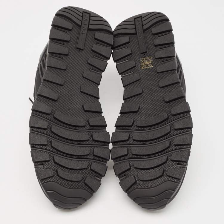 Pre Owned Prada Black Nylon and Rubber Cloudbust Low Top Sneakers Size 43