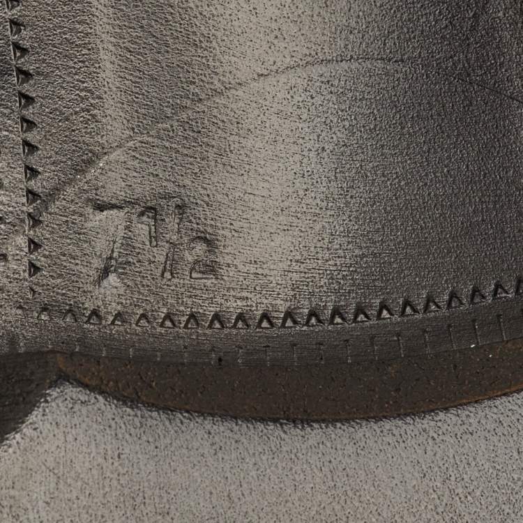 مملوكة مسبقًا حذاء ديربي برادا جلد أسود برباط مقاس 41.5