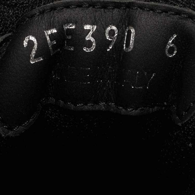 Pre Owned Prada Prax 01 Size 40 Black Leather and Mesh Lace Up Sneakers