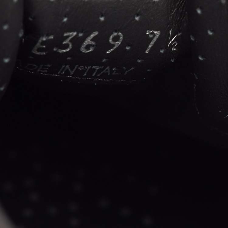 مملوكة مسبقًا حذاء رياضي برادا براكس جلد أسود منخفض من أعلى مقاس 43