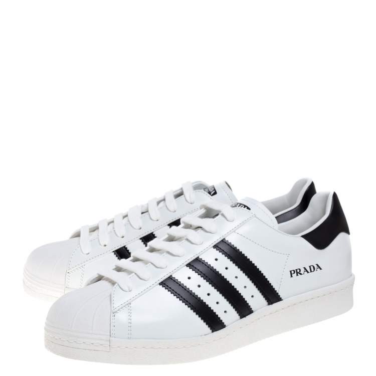 Prada x Adidas White/Black Leather 